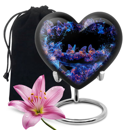 Personalized Butterfly Cremation Urn for Human Ashes - 10-inch, 200 cu in - Yatskia
