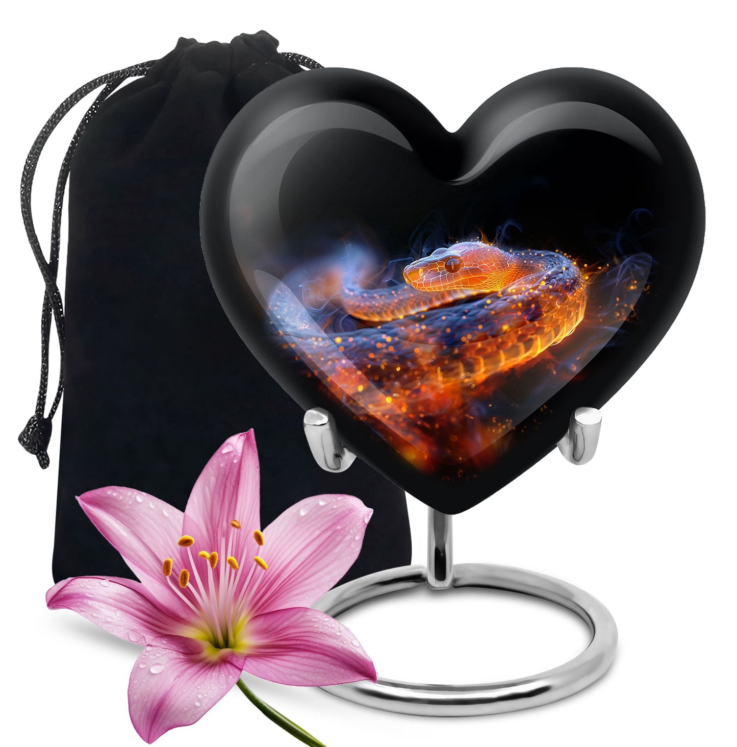 Personalized Snake Cremation Urn for Adult - 10-inch, 200 cu in - Yatskia