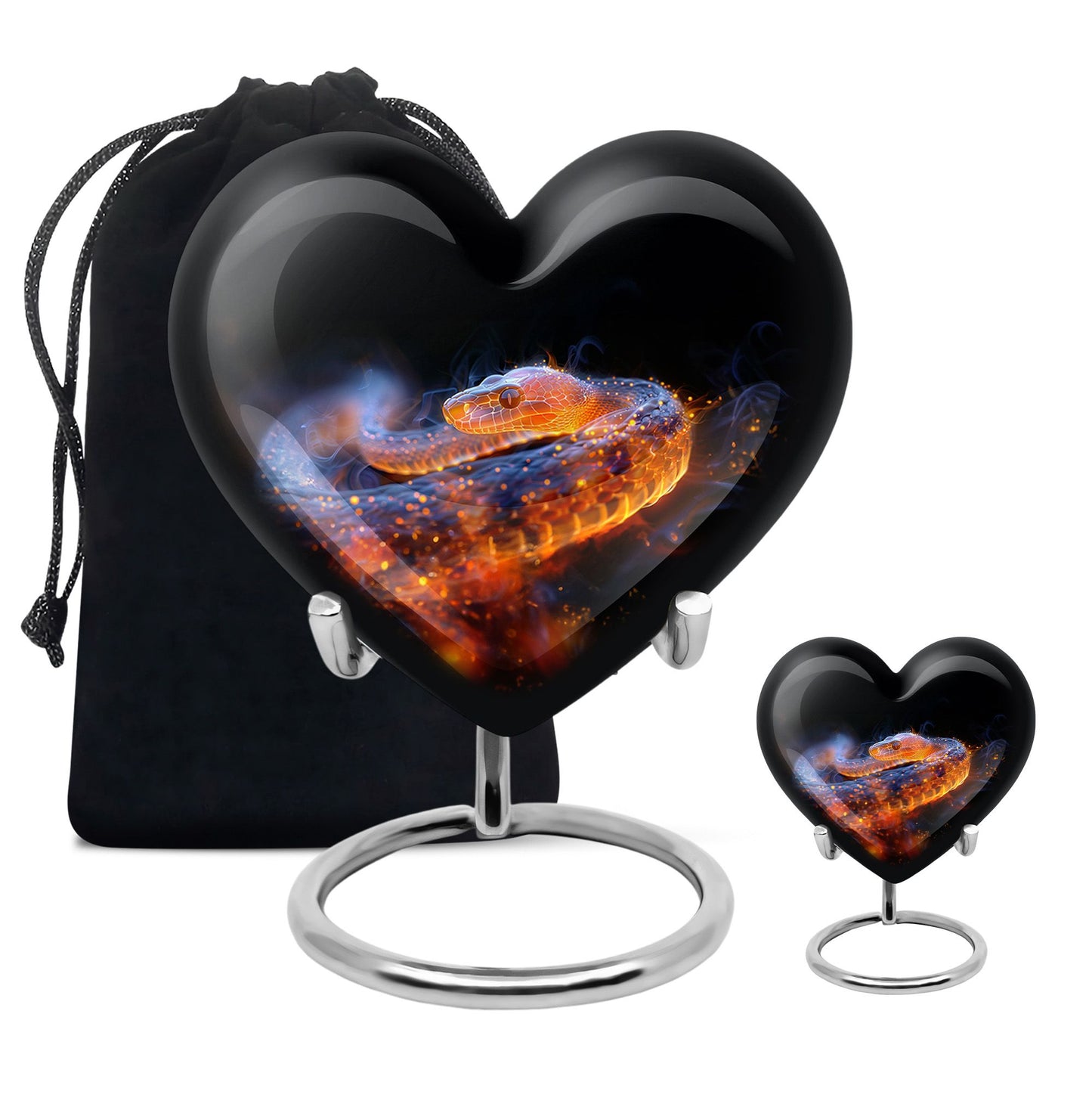 Personalized Snake Cremation Urn for Adult - 10-inch, 200 cu in - Yatskia