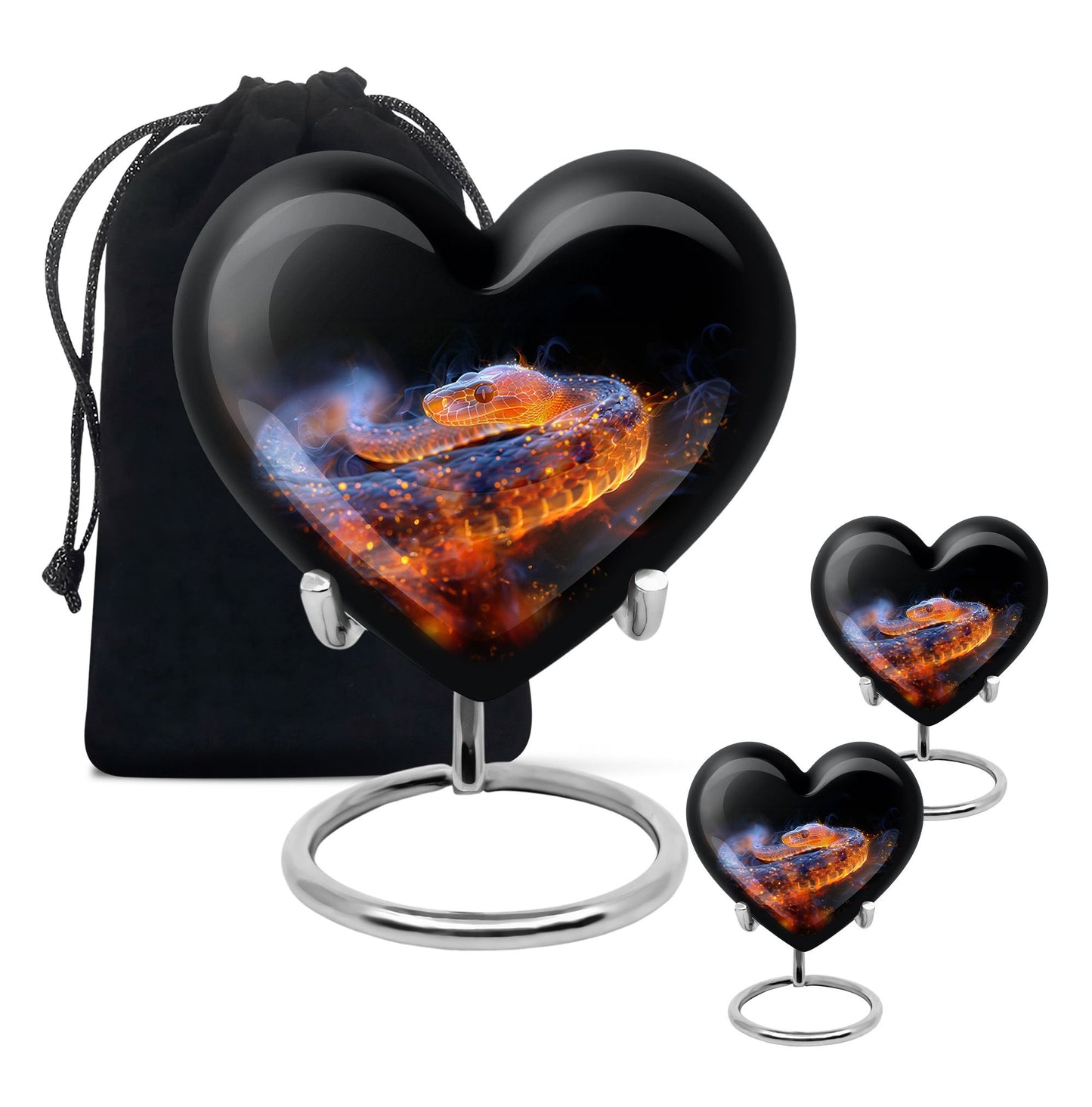 Personalized Snake Cremation Urn for Adult - 10-inch, 200 cu in - Yatskia