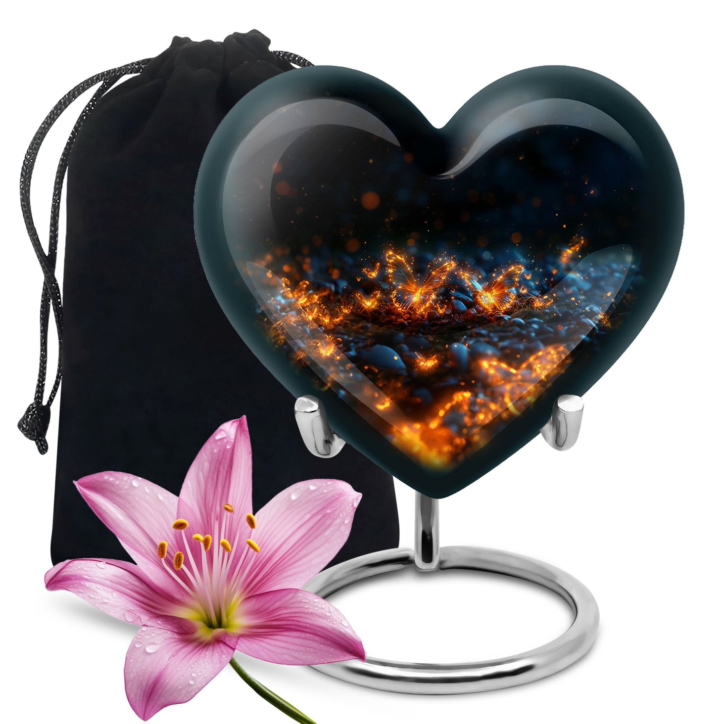 Personalized Butterfly Cremation Urn for Adult - 10-inch, 200 cu in - Yatskia