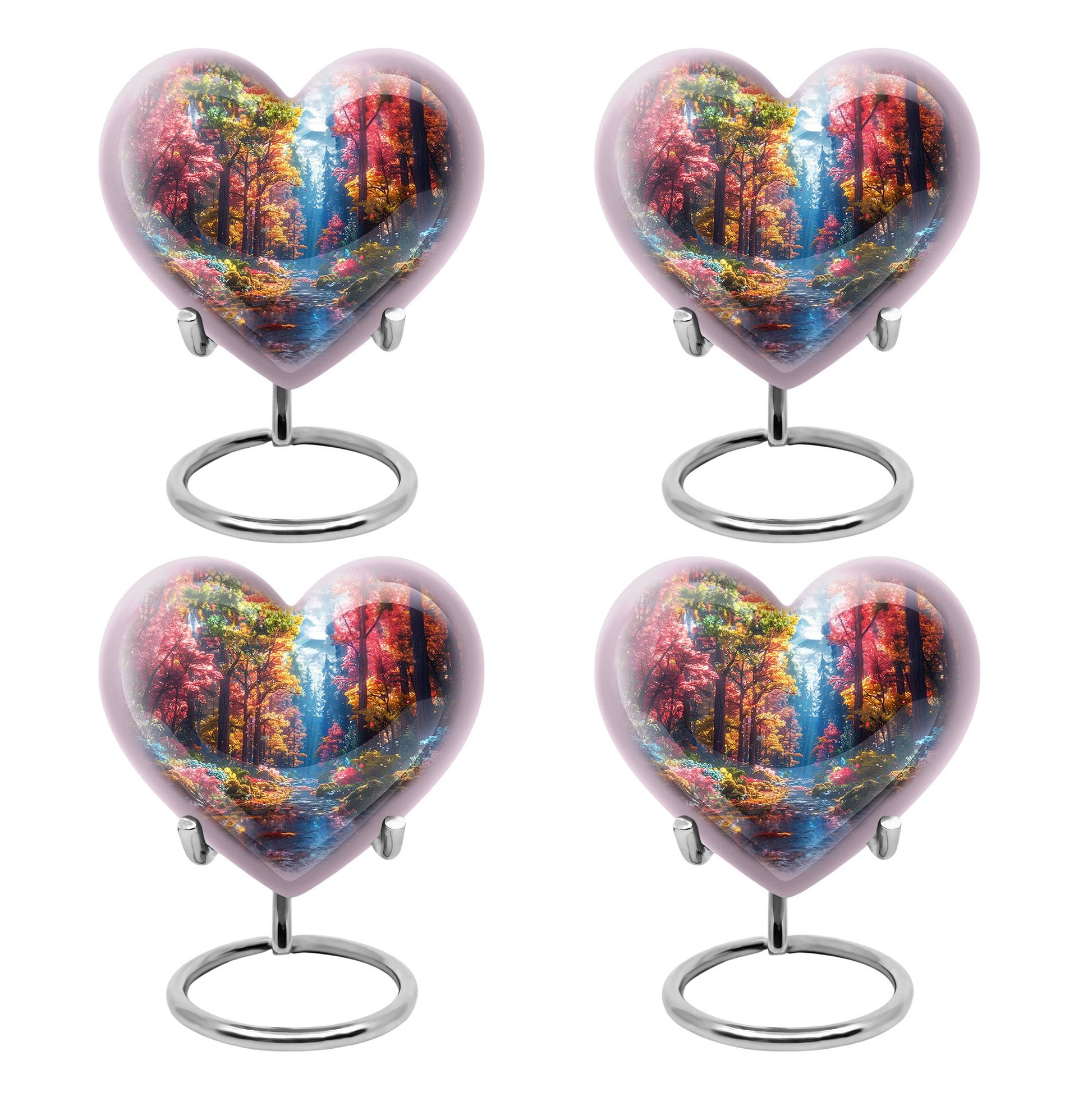 Beautiful Forest Cremation Urn - Large Decorative Urn For Human Ashes