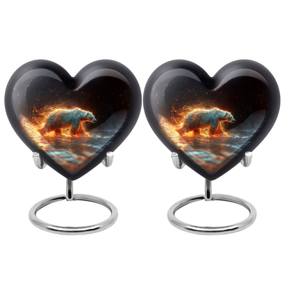 Personalized Bear Cremation Urn for Human Ashes - 10-inch, 200 cu in - Yatskia