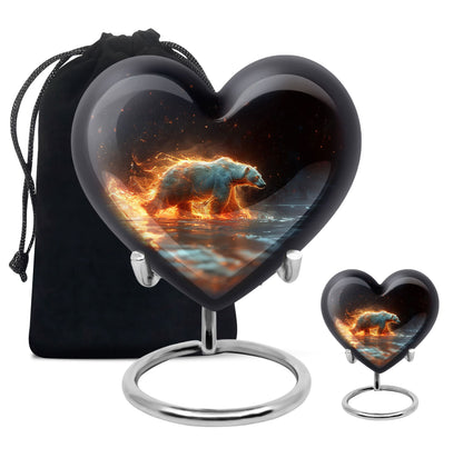 Personalized Bear Cremation Urn for Human Ashes - 10-inch, 200 cu in - Yatskia