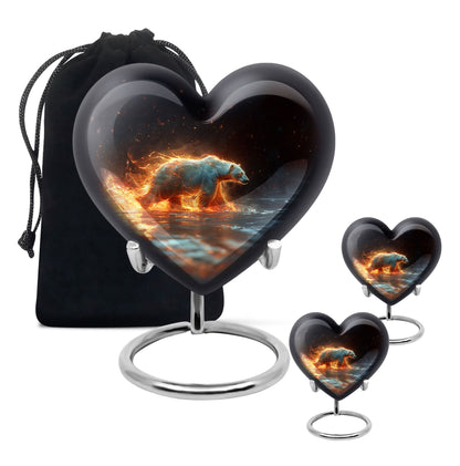 Personalized Bear Cremation Urn for Human Ashes - 10-inch, 200 cu in - Yatskia