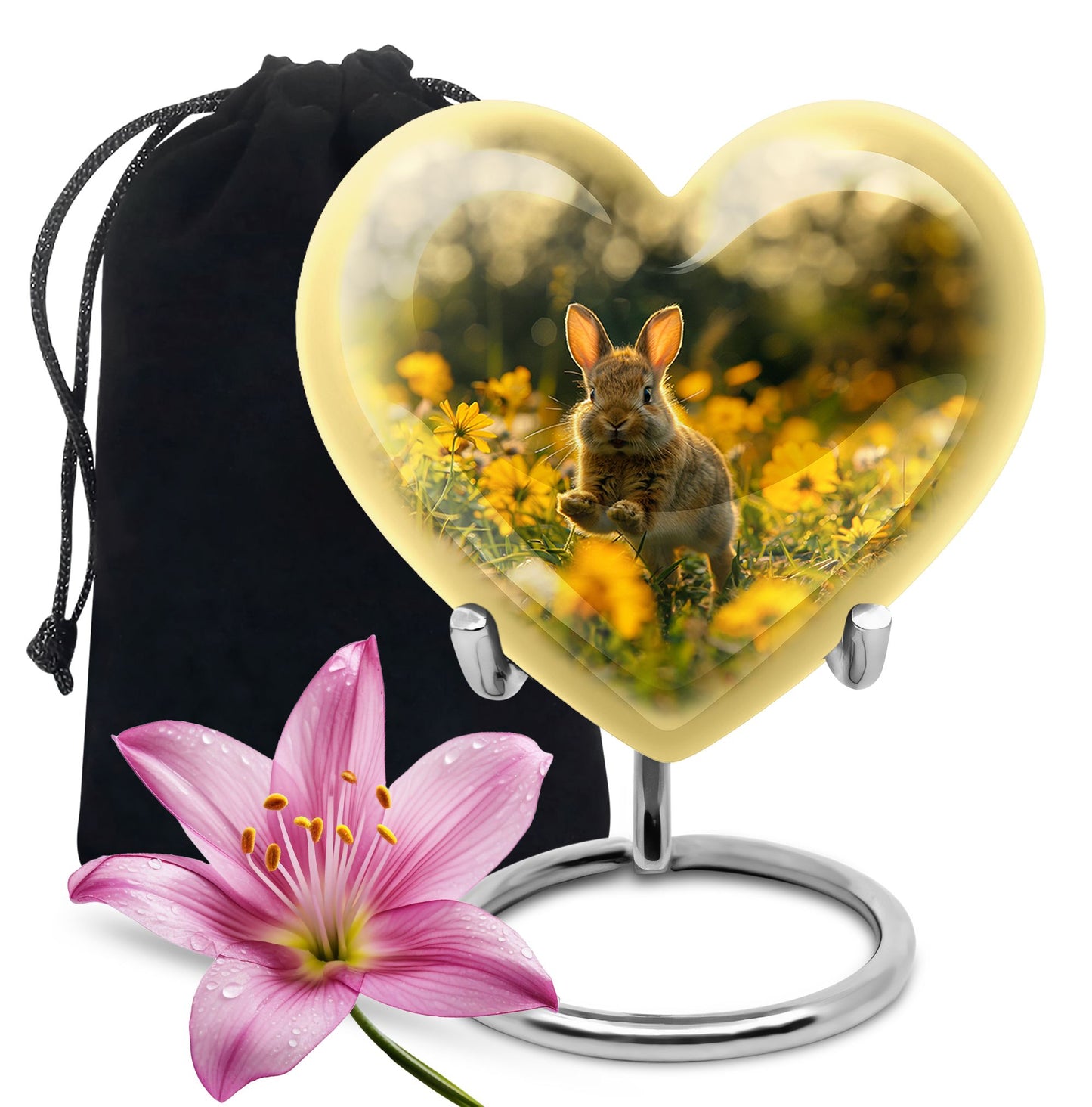 Personalized Rabbit Cremation Urn for Pet Ashes - 10-inch, 200 cu in - Yatskia