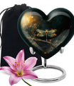 Amber Dragonfly Ashes Urn For Women - Large & keepsake Urns For Female