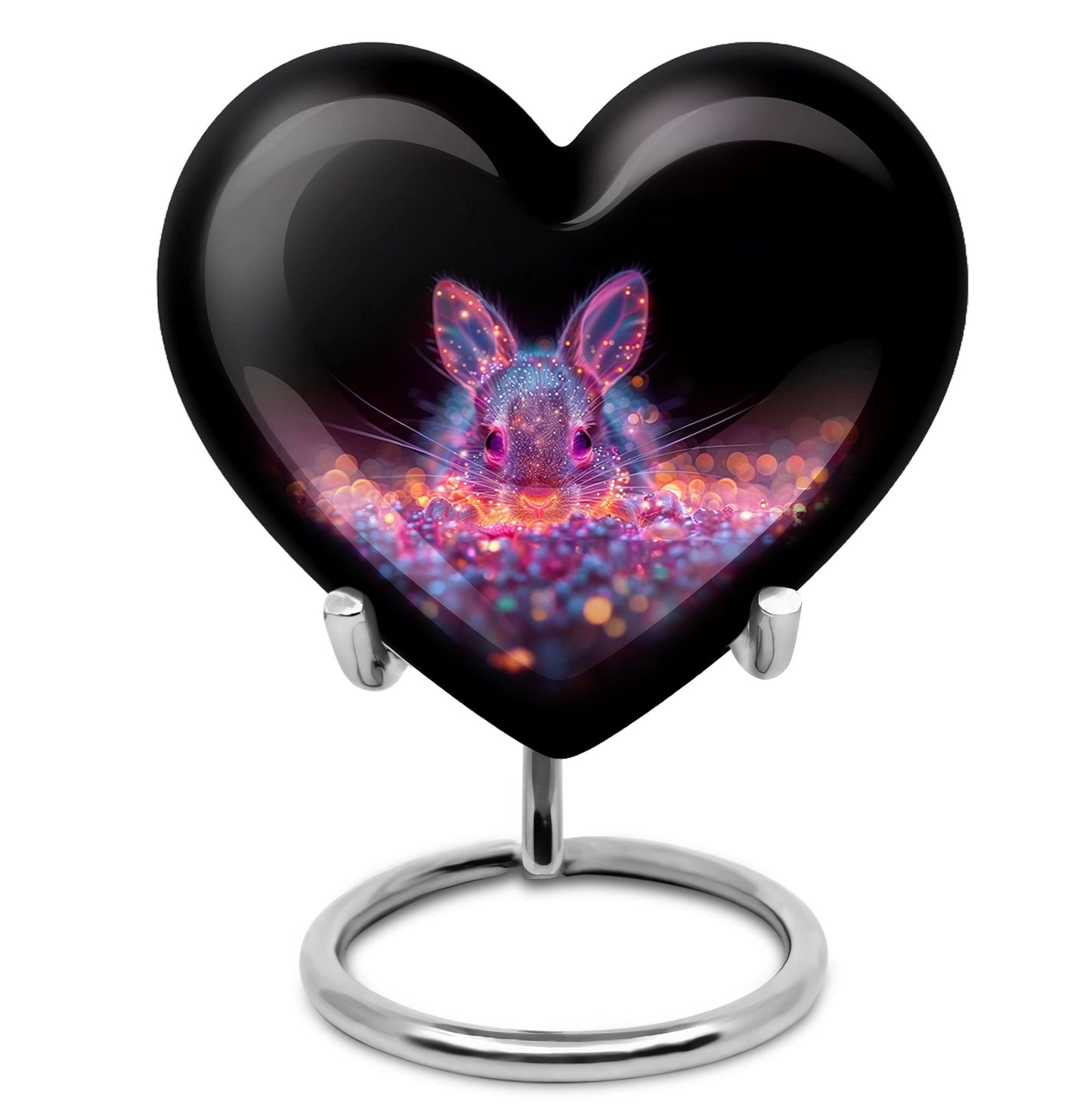Pink Personalized Rabbit Cremation Urn for Pet Ashes - 10-inch, 200 cu in - Yatskia