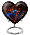 Fiery Horn Bull Memorial Urn For Ashes - Bull Cremation Ashes Urns