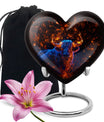 Fiery Horn Bull Memorial Urn For Ashes - Bull Cremation Ashes Urns