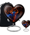 Fiery Horn Bull Memorial Urn For Ashes - Bull Cremation Ashes Urns