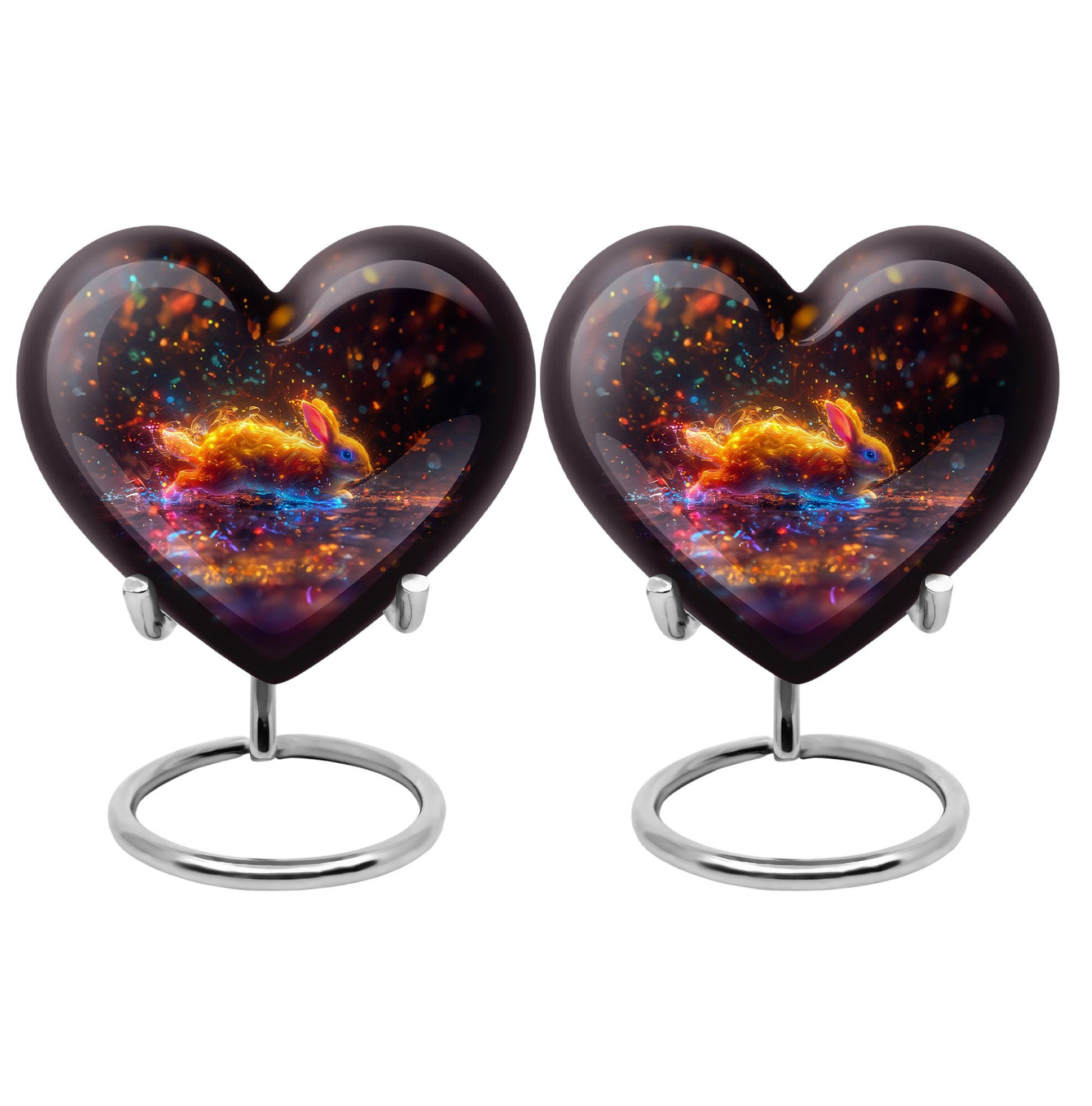 Fiery Rabbit Cremation Ashes Urn - Glowing Bunny Cremation Urns For Sale