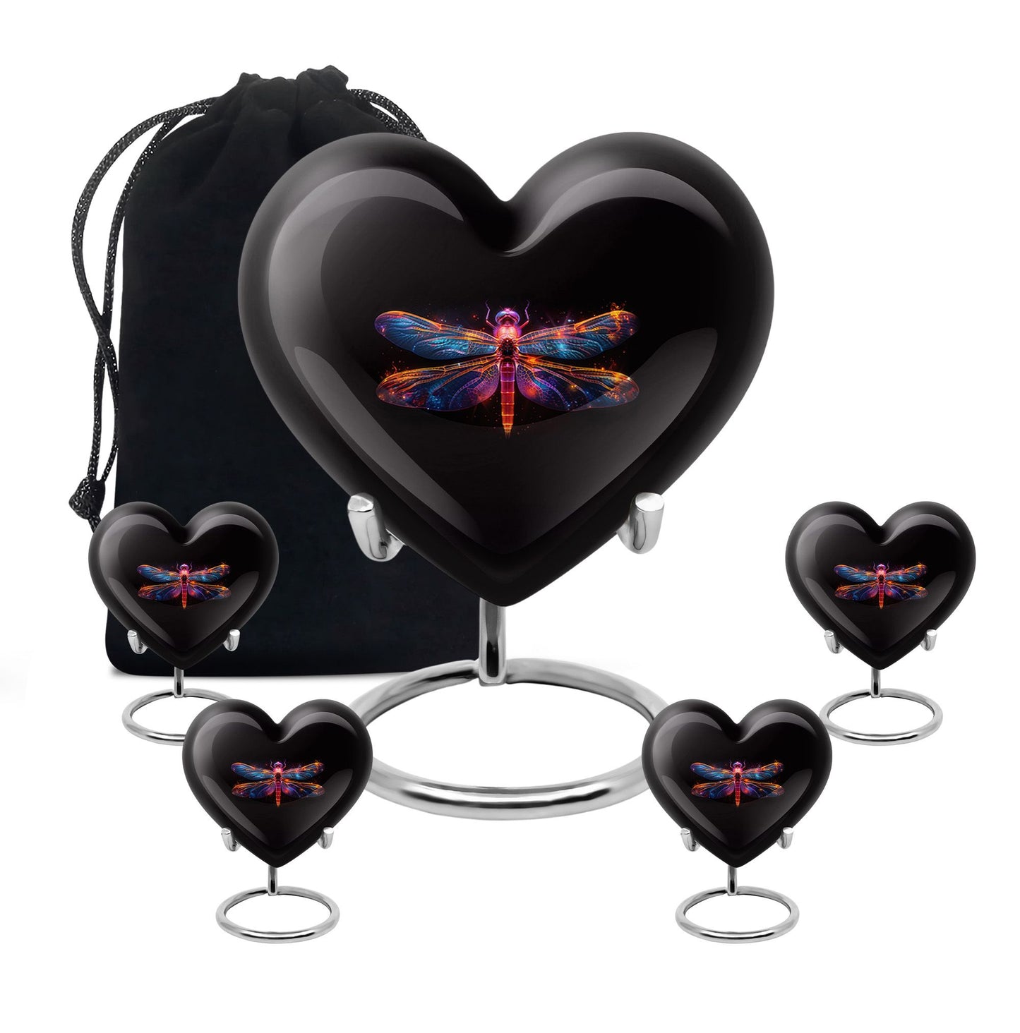 Personalized Dragonfly Cremation Urn for Women - 10-inch, 200 cu in - Yatskia