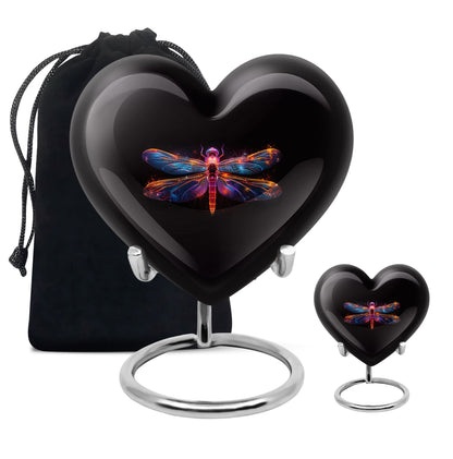 Personalized Dragonfly Cremation Urn for Women - 10-inch, 200 cu in - Yatskia