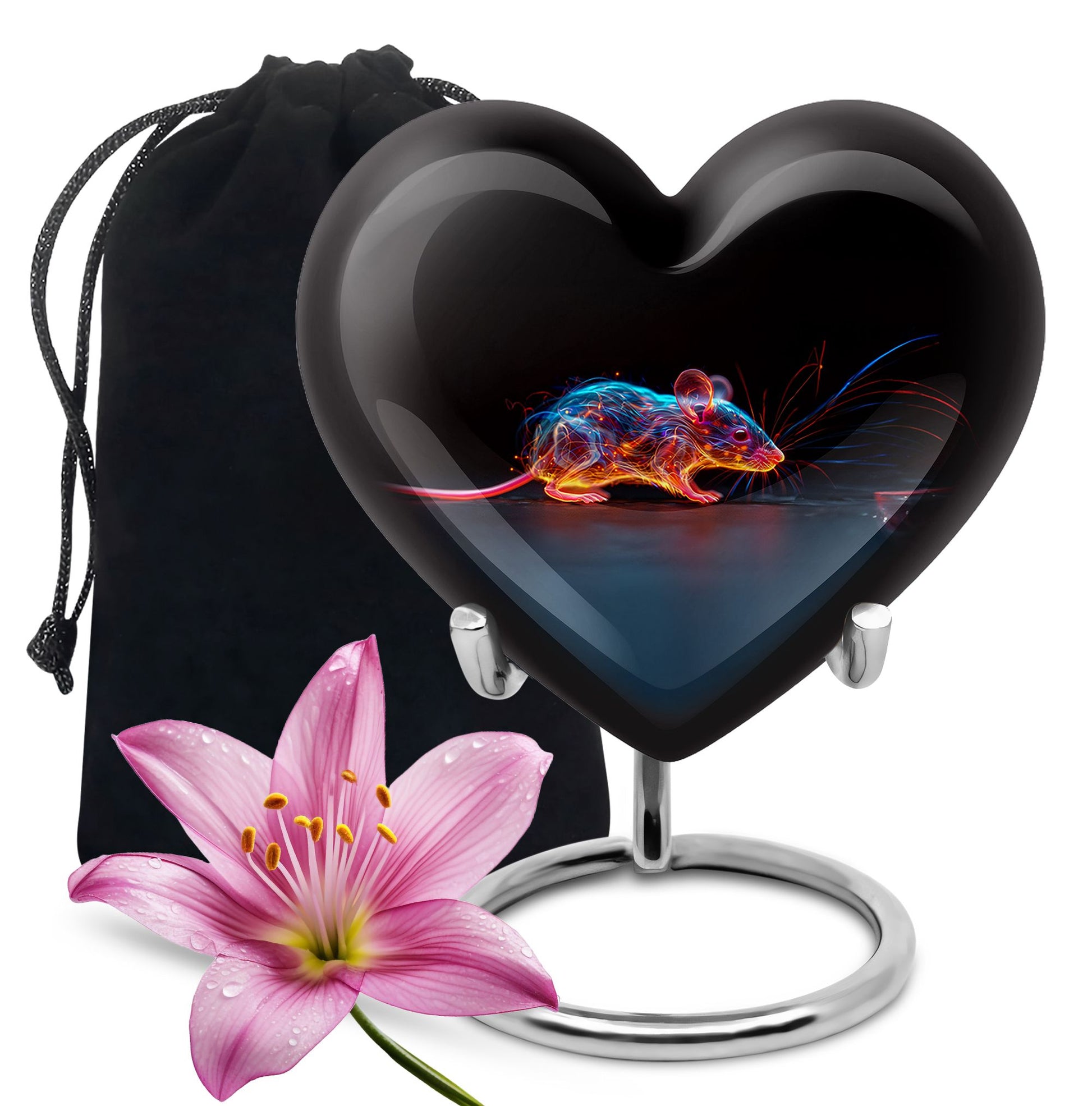 Cosmic Mouse Urn For Memorial - Rat Cremation Ashes Urn For Funeral