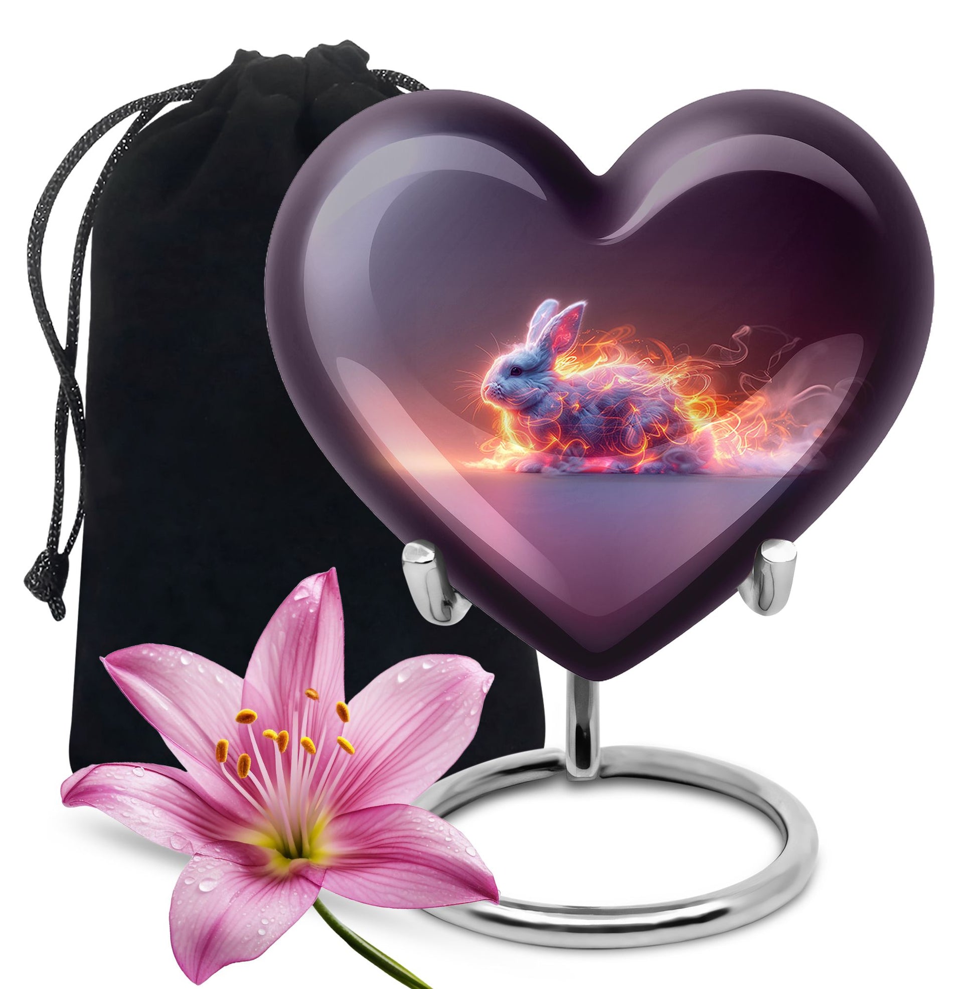 Fiery Bunny Rabbit Urn For Cremation - Fierce Bunny Urn For Ashes