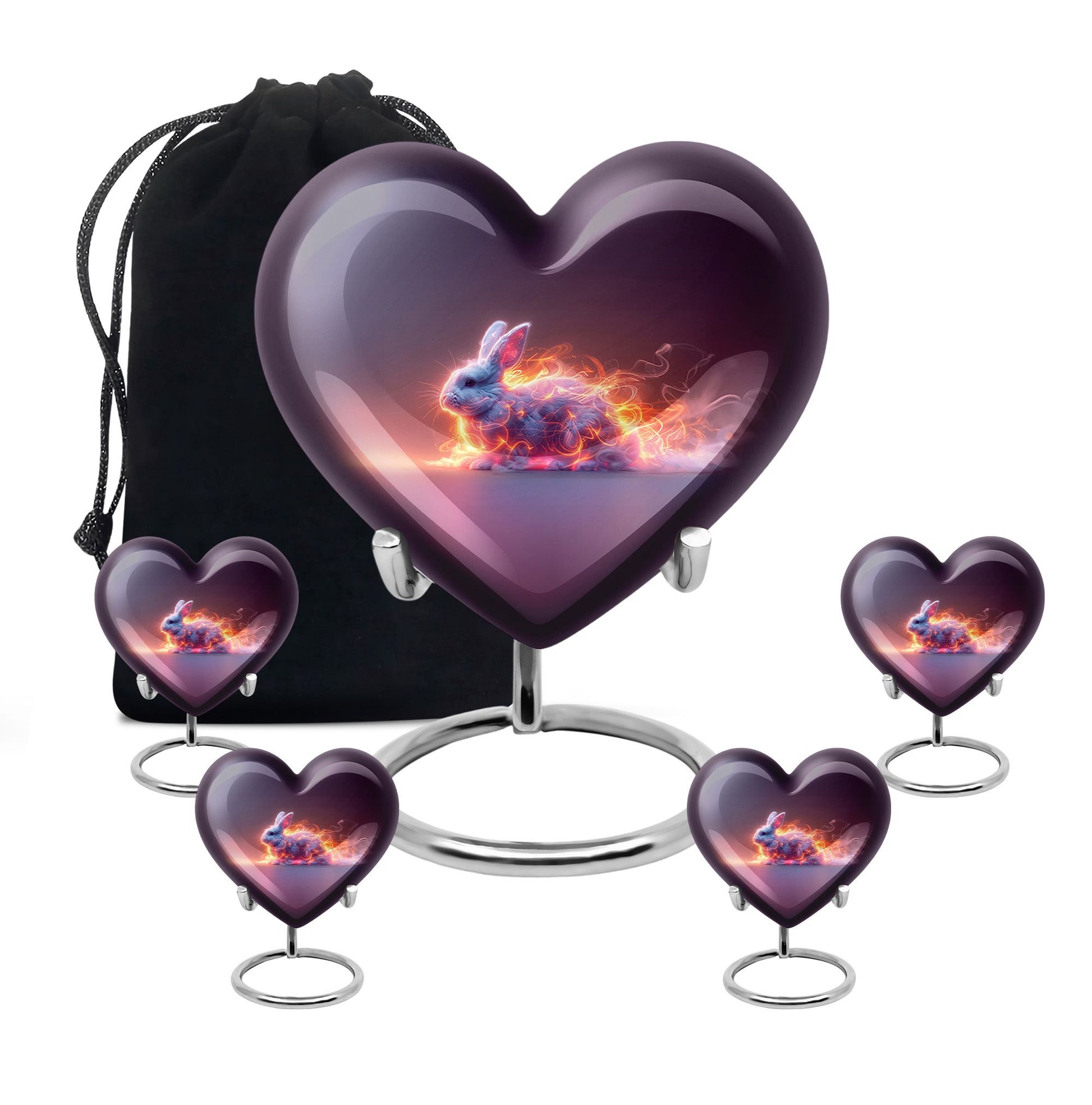 Fiery Bunny Rabbit Urn For Cremation - Fierce Bunny Urn For Ashes