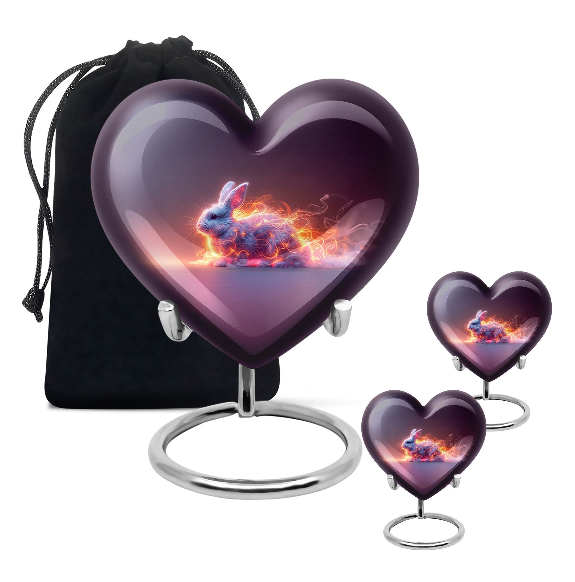 Fiery Bunny Rabbit Urn For Cremation - Fierce Bunny Urn For Ashes