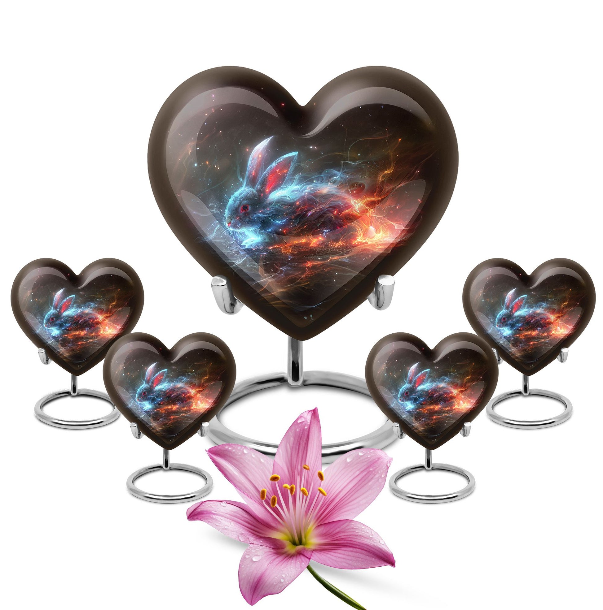 Nebula Blazing Rabbit Urn - Rabbit Cremation Urn For Men & Women