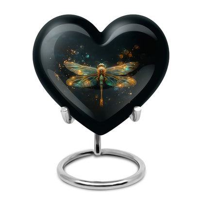 Personalized Dragonfly Cremation Urn for Women - 10-inch, 200 cu in - Yatskia