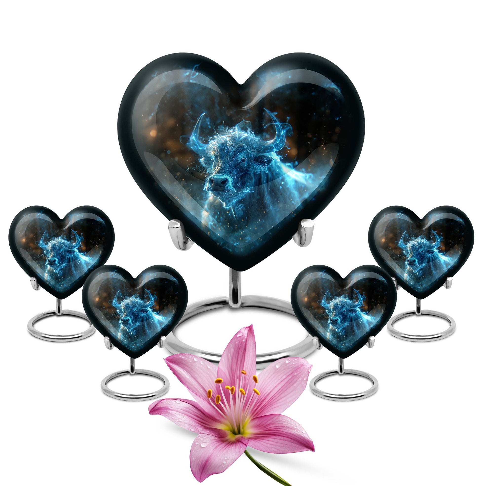 Cosmic Energy Bull Urn For Ashes - Bull Large Urn For Adult Human