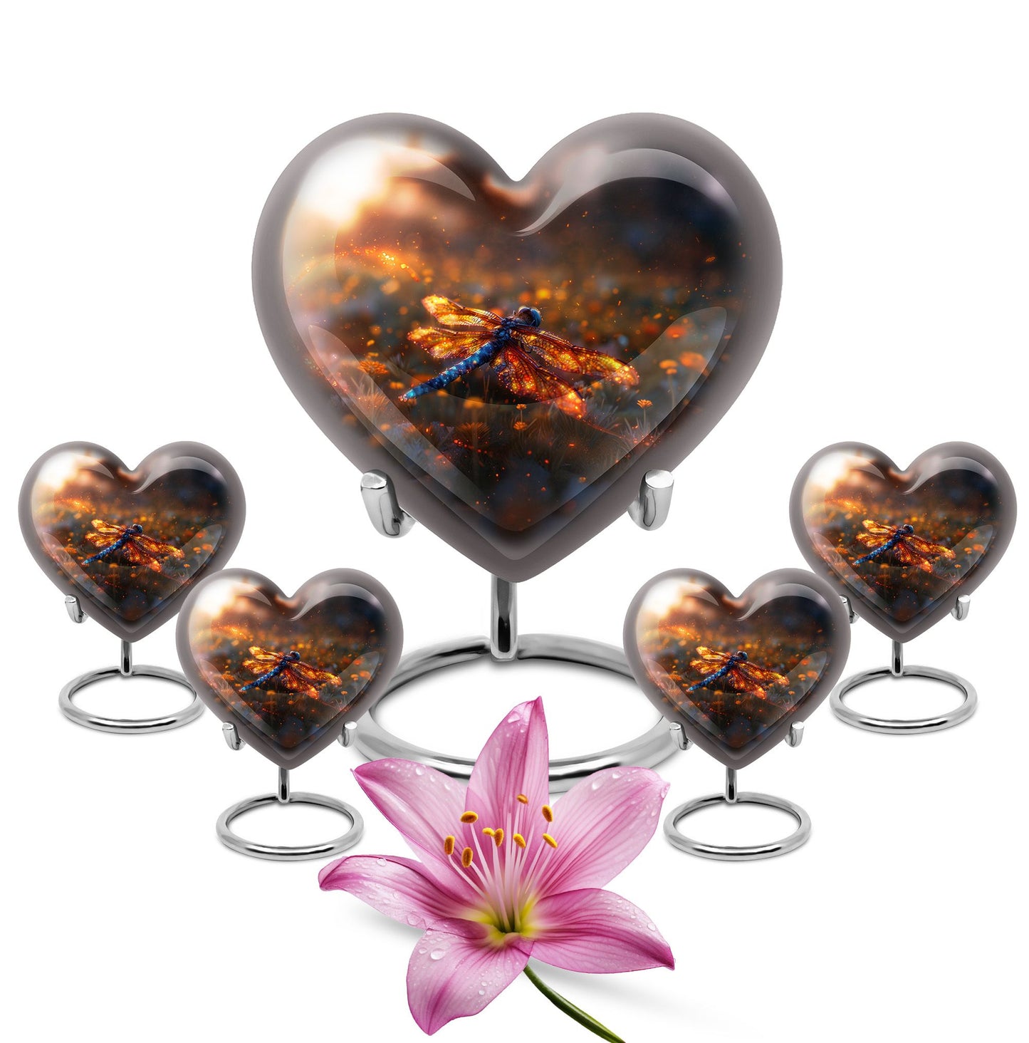 Personalized Dragonfly Memorial Urn for Human Ashes - 10-inch, 200 cu in - Yatskia