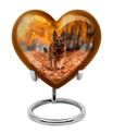 Autumn Canine Stroll Urn - German Shepherd Memorial Urns For Ashes