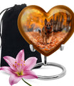 Autumn Canine Stroll Urn - German Shepherd Memorial Urns For Ashes