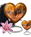 Autumn Canine Stroll Urn - German Shepherd Memorial Urns For Ashes