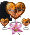 Autumn Canine Stroll Urn - German Shepherd Memorial Urns For Ashes