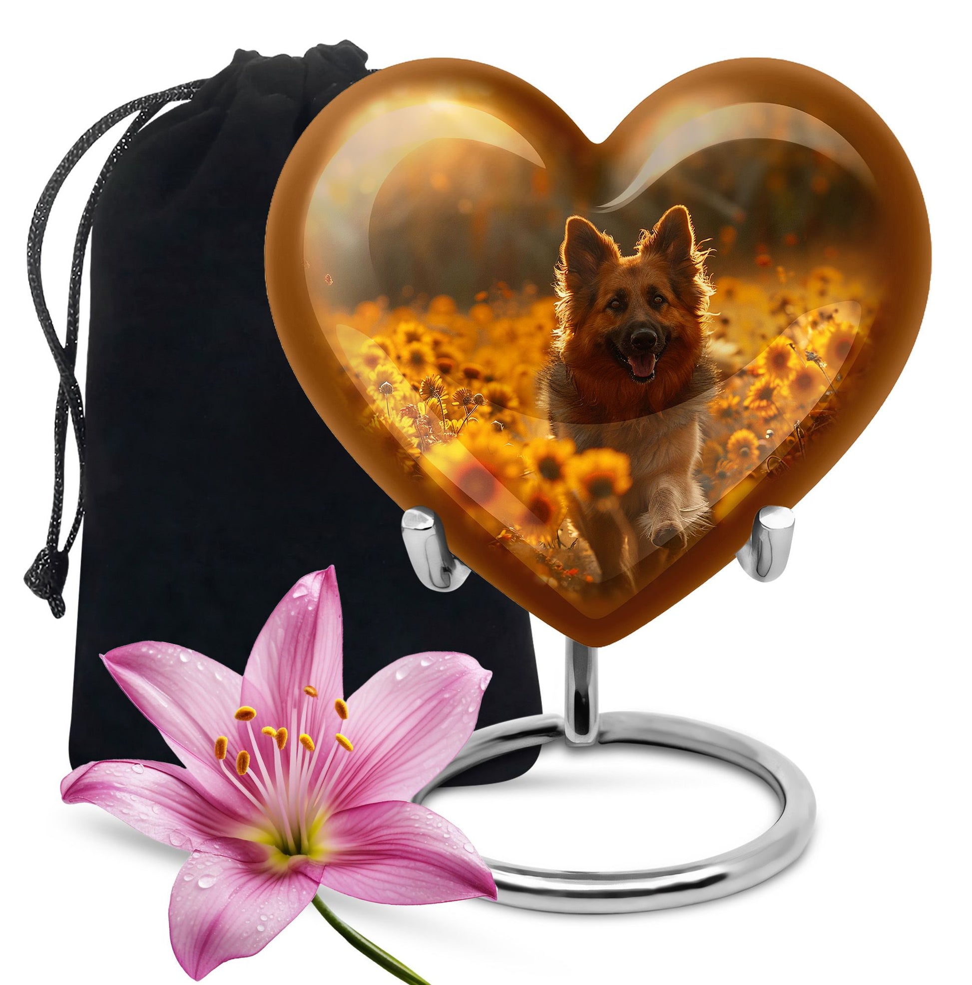 German Shepherd Dog Urn Memorial - Large Sized Cremation Urns For Pets