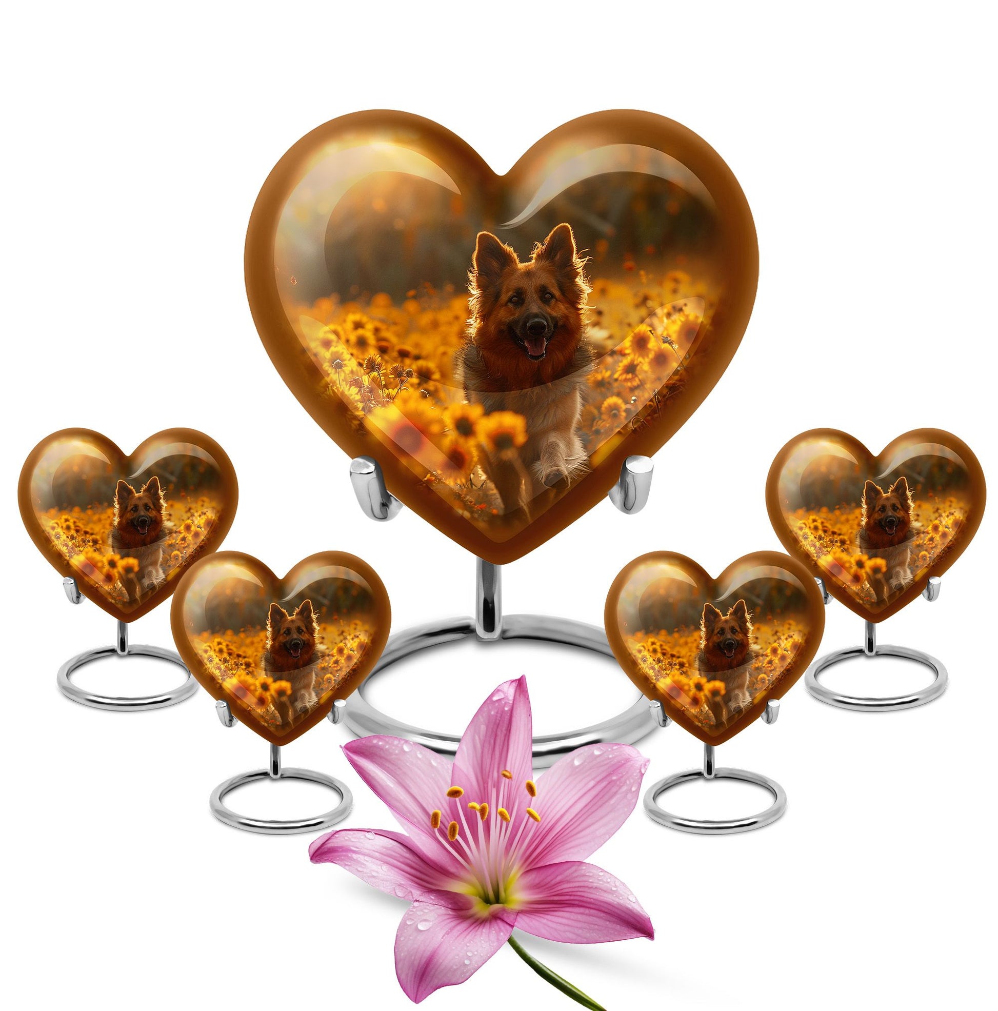 German Shepherd Dog Urn Memorial - Large Sized Cremation Urns For Pets