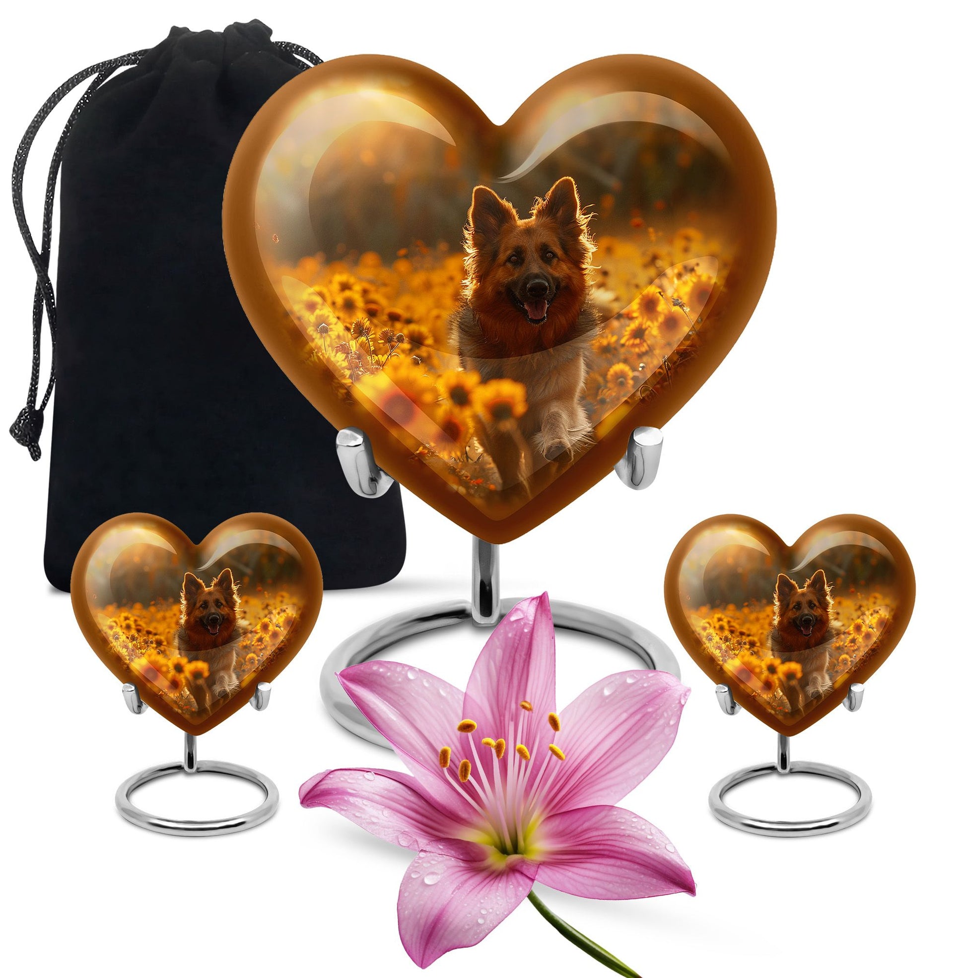 German Shepherd Dog Urn Memorial - Large Sized Cremation Urns For Pets