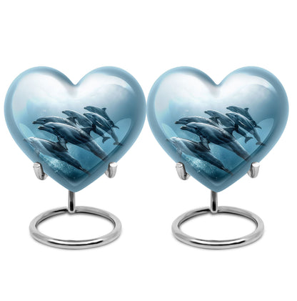 Personalized Dolphin Cremation Urn for Men and Women - 10-inch, 200 cu in - Yatskia