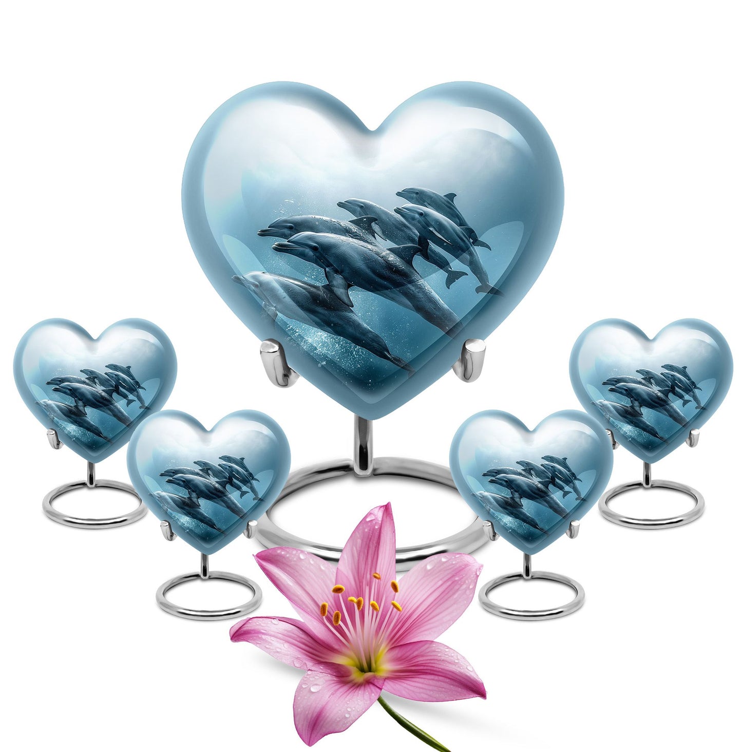 Personalized Dolphin Cremation Urn for Men and Women - 10-inch, 200 cu in - Yatskia