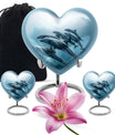 Aquatic Dolphins Family - Dolphin Cremation Urn For Men And Women