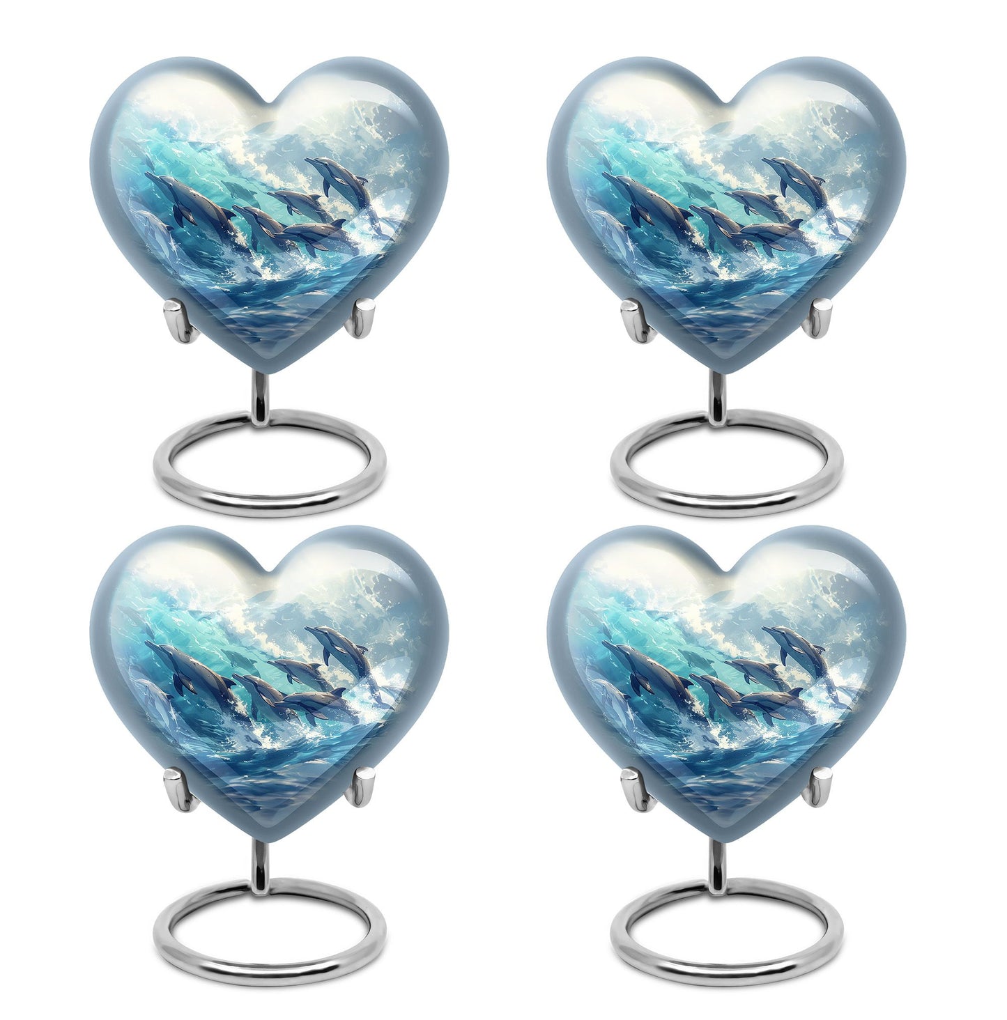 Personalized Dolphin Cremation Urn for Human Ashes - 10-inch, 200 cu in - Yatskia