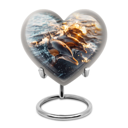 Personalized Dolphin Cremation Urn for Women - 10-inch, 200 cu in - Yatskia