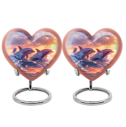 Personalized Dolphin Memorial Urn for Women - 10-inch, 200 cu in - Yatskia
