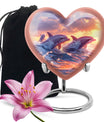Sunset Dolphin Memorial Urn For Women - Large Urns For Adult Human Ashes