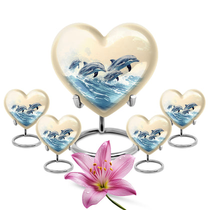 Personalized Dolphin Cremation Urn for Men & Women - 10-inch, 200 cu in - Yatskia