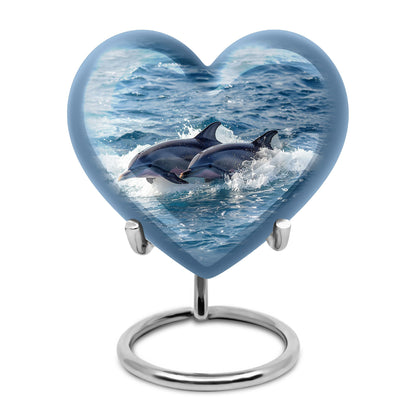 Personalized Dolphin Cremation Urn for Women - 10-inch, 200 cu in - Yatskia