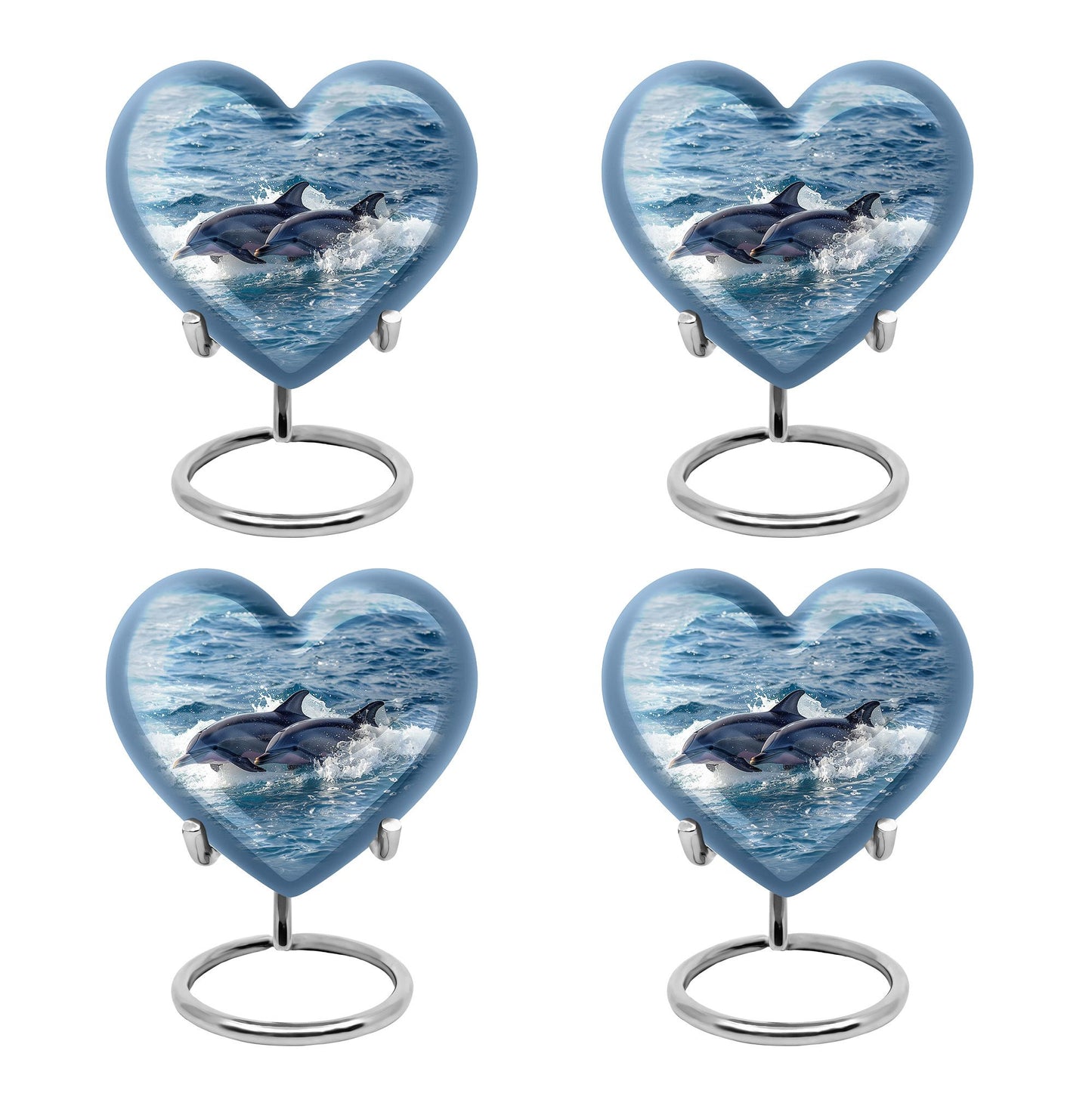 Personalized Dolphin Cremation Urn for Women - 10-inch, 200 cu in - Yatskia