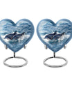 Dolphins Large Urn Memorial - Cremation Keepsake Urn Combo