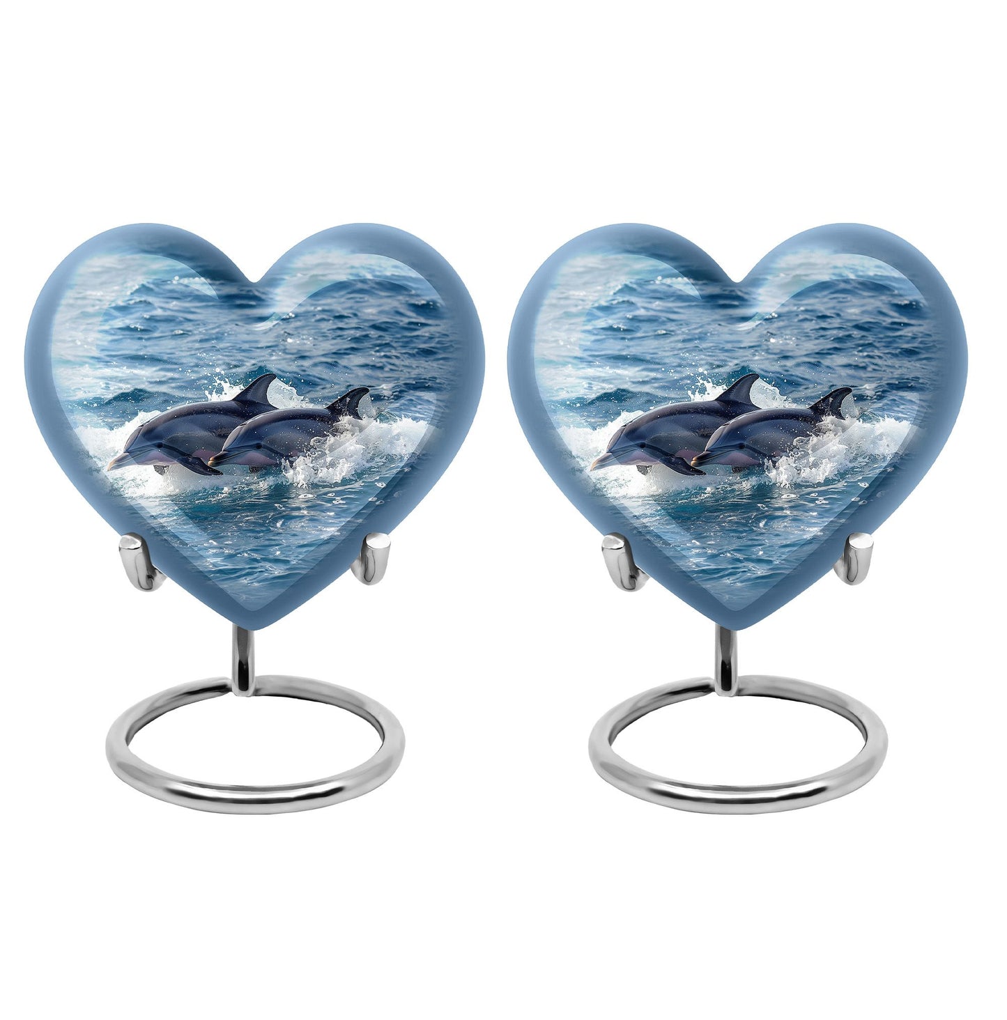 Personalized Dolphin Cremation Urn for Women - 10-inch, 200 cu in - Yatskia