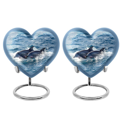 Personalized Dolphin Cremation Urn for Women - 10-inch, 200 cu in - Yatskia