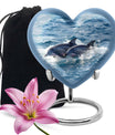 Dolphins Large Urn Memorial - Cremation Keepsake Urn Combo