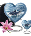 Dolphins Large Urn Memorial - Cremation Keepsake Urn Combo