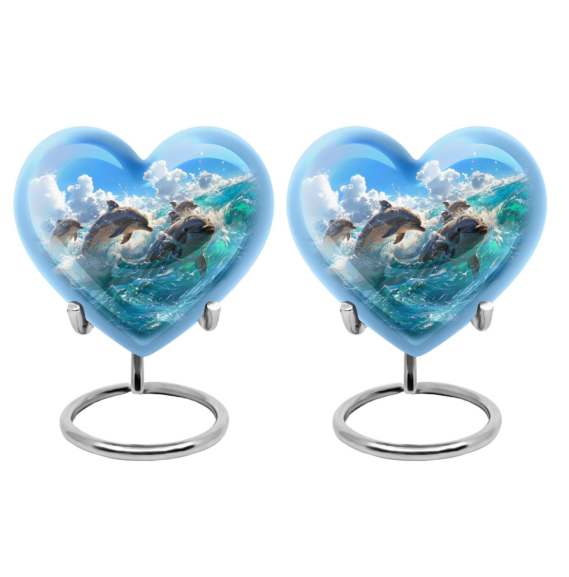 Joyful Dolphins Famiy Urn For Cremation - Funeral Urn for Loved Ones