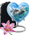 Joyful Dolphins Famiy Urn For Cremation - Funeral Urn for Loved Ones